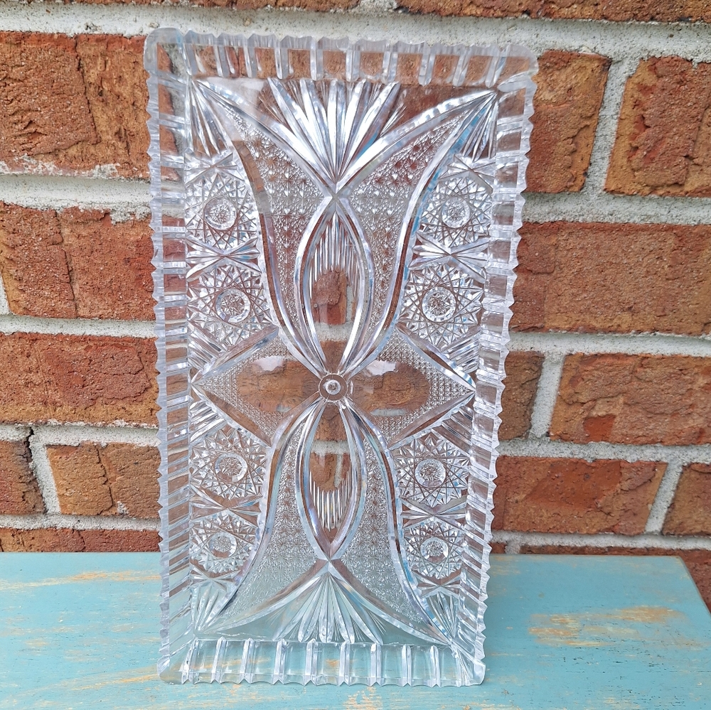 Vintage Lucite Tray MCM Vanity Platter Mid Century Modern Clear Acrylic Plastic - Picture 3 of 16